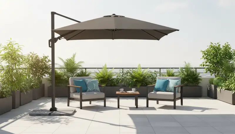 Ampelschirm: Flexibler Schatten für Ihre Oase