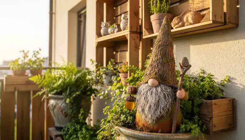 Gartenzwerg auf dem Balkon: Charme neu entdeckt