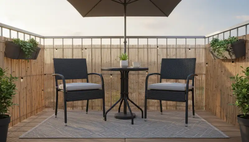 Kleines Balkonset: Oase auf engem Raum