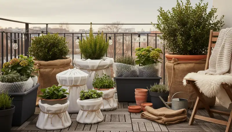Pflanzen winterfest machen: Balkon und Terrasse