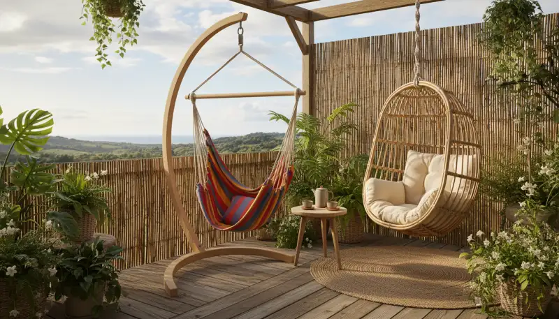 Schwebende Auszeit auf dem Balkon