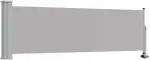 vidaXL Seitenmarkise Ausziehbar UV- und Wasserbeständig Sonnenschutz Sichtschutz Windschutz Seitenrollo Markise Balkon Garten Terrasse 80x300cm Grau