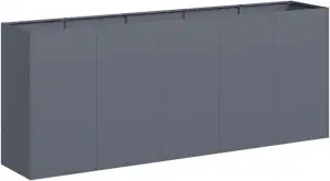 vidaXL Pflanzkübel Anthrazit 200x40x80 cm Kaltgewalzter Stahl, Pflanzschale, Gar