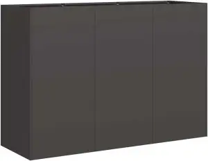 vidaXL Pflanzkübel Schwarz 120x40x80 cm Kaltgewalzter Stahl, Pflanzschale, Garte