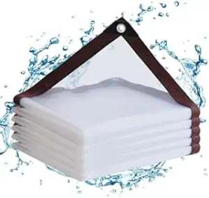 Abdeckplane - Wasserdicht - Mit öSen 1x5m Transparente - Plane, Durchsichtige Tarp Für Balkon Win...