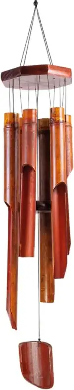 CIM Klangspiel - Bambus XL - Windspiel Gesamtlänge: 103cm - Gesamtdurchmesser: 15cm - inkl. S-Haken Aufhängung - wetterfest