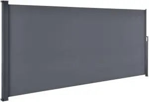 Juskys® Seitenmarkise Dubai 500 x 180 cm ausziehbar Blickdicht, Sichtschutz für 
