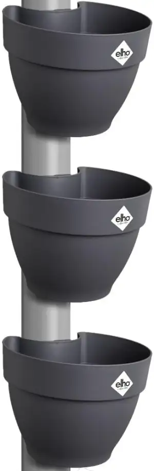 elho Vibia Campana Fallrohrpflanzgefäss 40 - Blumentopf für Regenrohr - vertikal