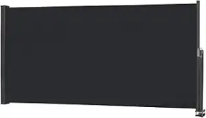 UISEBRT Seitenmarkise Ausziehbar 100 x 300 cm Anthrazit Sichtschutz Markise Sonnenschutz Windschu...