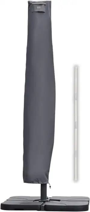 Sekey Schutzhülle für Ampelschirm,Abdeckhauben für Sonnenschirm, Reißfest, Grau