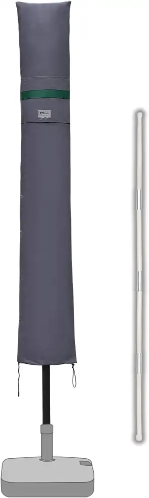 Sekey Sonnenschirm Schutzhülle mit Stab, Abdeckhauben für Ø 300 cm Gartenschirm 