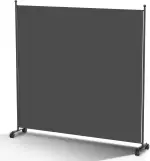 Paravent Raumteiler auf Rollen, Trennwand Faltbar 1-teilig 187x181x30cm,Sichtschutzwand für Büros...