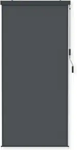 Senkrechtmarkise Außen 120x250 cm Aussenrollo Wetterfest Sonnenschutz mit Handkurbel Sonnenschutzrollo Balkonrollo 120 cm Breit Balkonschutz Balkon Sichtschutz für Terrasse Garten, Anthrazit