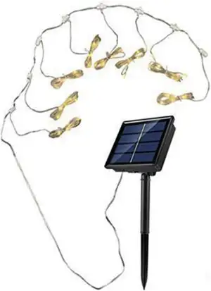 Solar-Regenschirm-Lichter mit Fernbedienung, 104 LED, 8 Modi, Wasserdicht IP65, 880mAh Batterie, Lichterkette für Innen- und Außenbereich