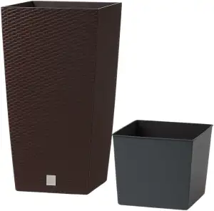 Blumentopf Übertopf Blumenkübel Pflanzkübel Rato Polyrattan Pflanztopf von rg-ve