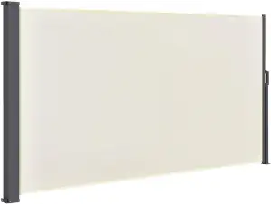 Juskys® Seitenmarkise Dubai 160 x 300 cm ausziehbar Blickdicht, Sichtschutz für 