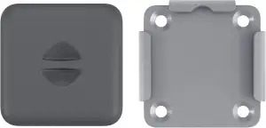 SONGMICS Bodenhalterung für Seitenmarkisen-Pfosten, Metallplatte mit Kunststoff-