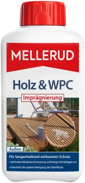 MELLERUD Holz & WPC Imprägnierung | 1 x 0,5 l | Wirksamer Langzeitschutz von Hol