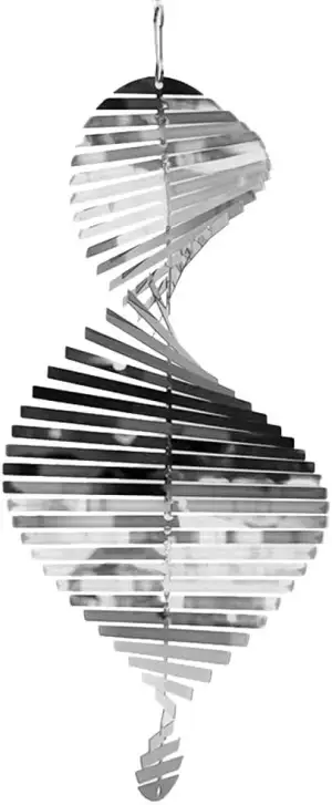 3D-Helix-Edelstahl-Windspiel zum Aufhängen für Hof, Garten, Innen- und Außenbere