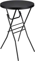 Byliable rund Ø 70 cm Cocktailtisch, hohe Platte, zusammenklappbar, tragbar, in Barhöhe, Klapptis...