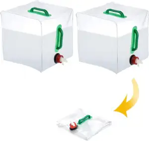 dellyy Wassertank zum Aufhängen, 2 Stück Kanister Faltbar Camping, Wasserkaniste