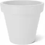 Spetebo Kunststoff Pflanzkübel L rund Ø 48 cm - weiß - Blumenkübel groß für Außen und Innen - Garten Pflanztopf Blumentopf Pflanzgefäß Übertopf
