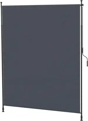 Outsunny Senkrechtmarkise,Vertikalmarkise mit Handkurbel, Wasserfest Sichtschutz