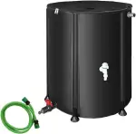 Mucola Regenwassertonne 100L faltbar mit Hahn Regentonne inkl. 2 Meter Wasserschlauch mit Anschluss Regenwassertank mit Überlaufschutz Regenfass | witterungsbeständig - Größenauswahl
