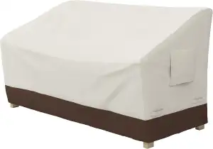 Amazon Basics Abdeckung für 3-Sitzer, Bank, Beige, Hellbraun