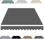 2.0m 3.0m 4m 5m Ersatzstoff für Terrassenmarkise, UV-Beständiger für Terrassen-Sonnenschirme Balk...
