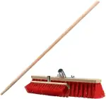 Straßenbesen Saalbesen Besen, Industriebesen Kehrbesen, Holzbesen Kehrbesen Werkstattbesen, Industriebesen, Terassenbesen Haarbesen, wählbare Breiten, mit oder ohne Stiel (40cm mit 150cm Stiel)