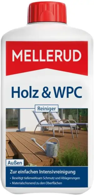 MELLERUD Holz & WPC Reiniger | 1 x 1 l | Zuverlässige Tiefenreinigung von Allen 