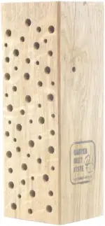 Bienenhotel Stamm Insektenhotel Wildbienen Eiche Massivholz Hartholz Wildbienenhotel Nisthilfe Bi...