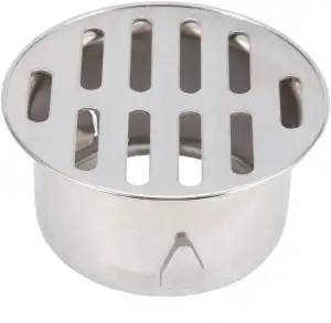 Edelstahl Bodenablauf Rund, Anti Blockier Balkon Bodenablauf, Abnehmbarer Dusche Bodenablaufs Filter für Garten Abflussrohre Auspuffrohre Dachbalkon Hof (75 Flacher Mund)