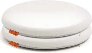 Sitzkissen Outdoor für Gartenstuhl & Balkon - Dickes Memory Foam Stuhlkissen 40x40 cm - Bequem, Rutschfest & Formstabil - Rund & Eckig als 2er oder 4er Set wählbar - Esszimmer Küche - OEKO-TEX