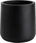 VIVANNO Großer Pflanzkübel in Schwarz Matt, Wetterfest, Frostsicher, für Innen und Außen, Fibergl...