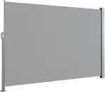 Floordirekt Seitenmarkise aus Aluminium, 140x300cm Hellgrau - ausziehbarer Sicht- & Sonnenschutz ...