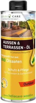 BIO Terrassenöl Farblos - Premium Holzpflegeöl Außen - Outdoor Holz Öl für Gartenmöbel - Holzschu...