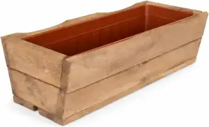 NEU Pflanzkasten aus Holz TOP Pflanzkübel Garten Terrasse fertig montiert D8 Far