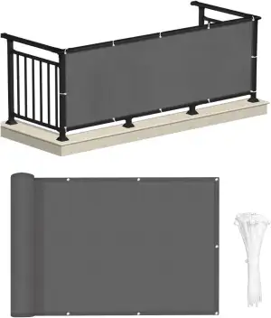 LOVE STORY Balkon Sichtschutz 80x600cm Wetterfest, PES Balkonabdeckung Balkonbes