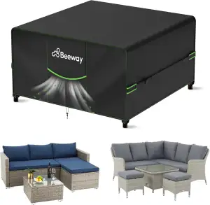 BEEWAY Gartenmöbel Abdeckung Wasserdicht V2.0 200x200x92cm, Schutzhülle Abdeckpl