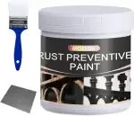 2-in-1 Rostumwandler & Metall Grundierung, 0.5kg Schwarz Rostschutz Farbe für Metall, Ultra Auto ...