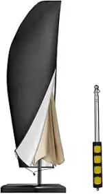 Schwarzer Sonnenschirm Schutzhülle, Ampelschirm Abdeckung, Parasols Protect Cover, Sonnenschirmhü...