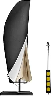 Schwarzer Sonnenschirm Schutzhülle, Ampelschirm Abdeckung, Parasols Protect Cove