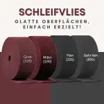 Contura Schleifvlies Rolle 1000mm Schleifmatte sehr fein - 600 Körnung Schleifpapier Edelstahl Holz Metall Lack