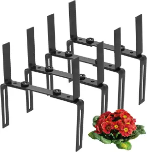 com-four® 4X Blumenkastenhalter für Balkon-Brüstungen und Geländer - Flexible Be