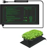 LUCKYLUX Heizmatte Pflanzen- Schnelle Erwärmung, Feuerschutz, Wärmematte zur Keimung und Temperatur-Regulierung, ideal für Sämlinge, Haustiere und Reptilien 20,75"x10" Zoll, 21Watt