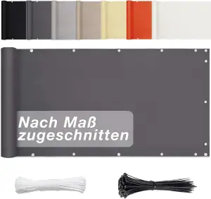 Balkon Sichtschutz Ohne Bohren, Blickdichte (Viele Längen & Höhen Zur Auswahl) P