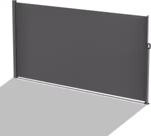 HOMEDEMO Alu-Seitenmarkise ausziehbar, 160x300+20 cm Anthrazit, Sichtschutz Sonn