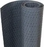 vidaXL Balkon Sichtschutz, Balkonbespannung Rattan-Optik, Sonnenschutz Windschutz für Terrasse Garten, Balkonverkleidung Balkonabdeckung, Anthrazit 400x90cm Poly Rattan